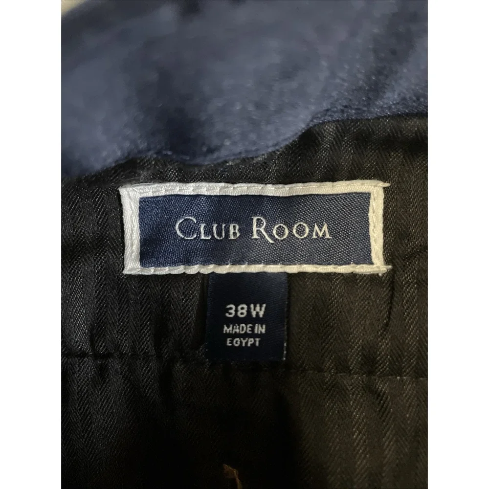 Club Room All Over Palm Trees Navy Blue Chino Shorts NWT Men's Size 38x9 Stretch